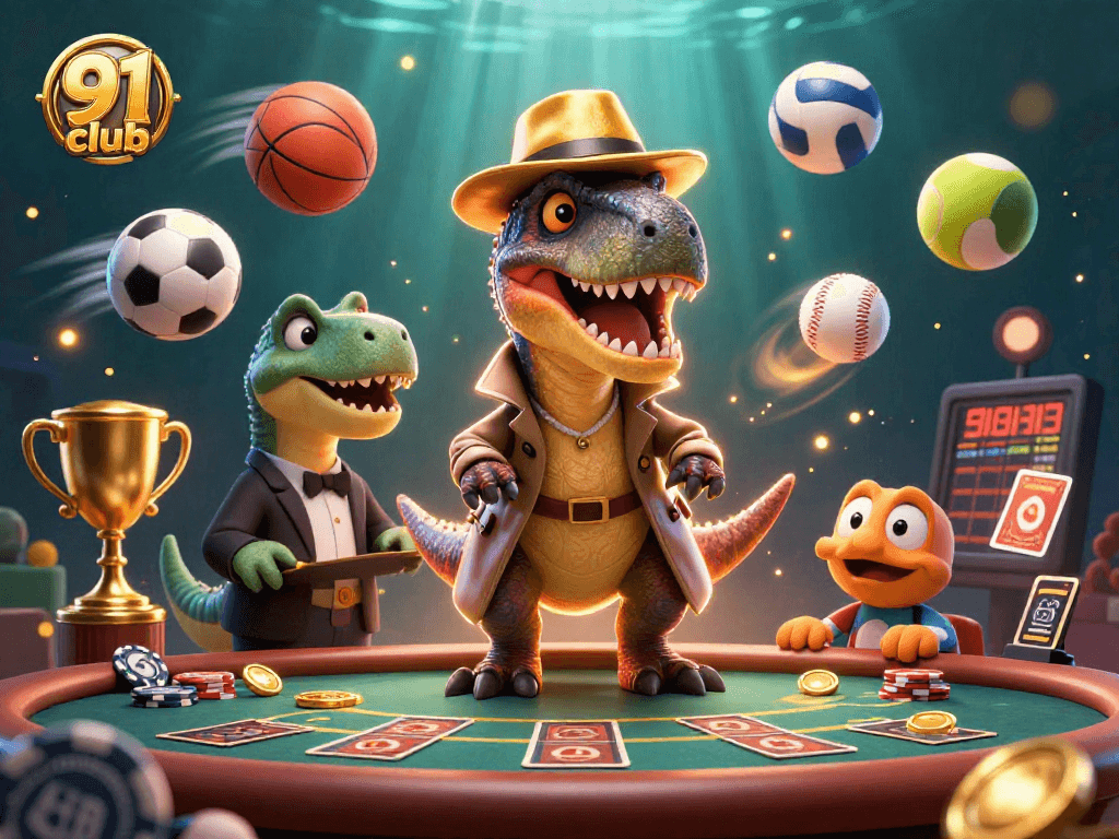 Engage in thrilling gameplay with 91 club's unique illustrations of colorful characters and dynamic elements.