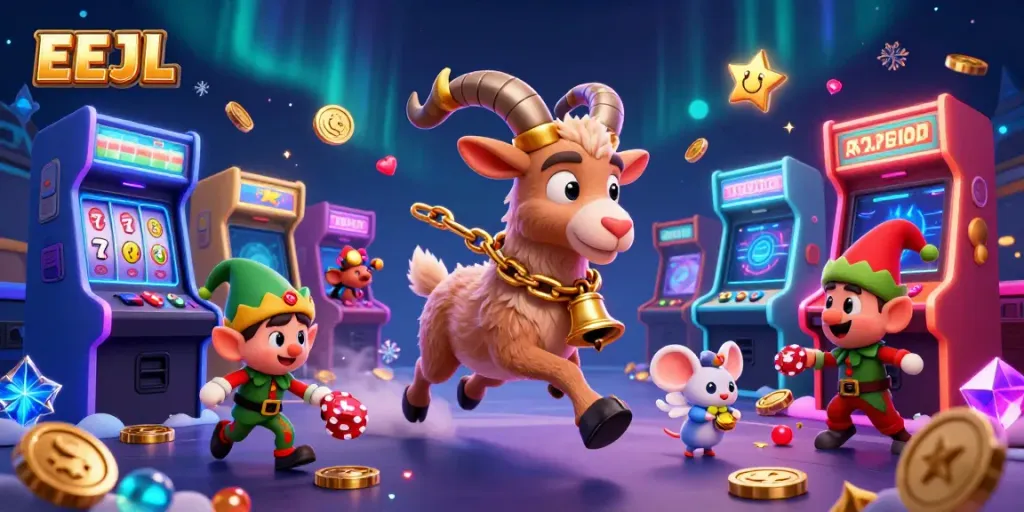 Quickly win at EEJL's festive holiday-horror casino with lively characters stealing poker chips.