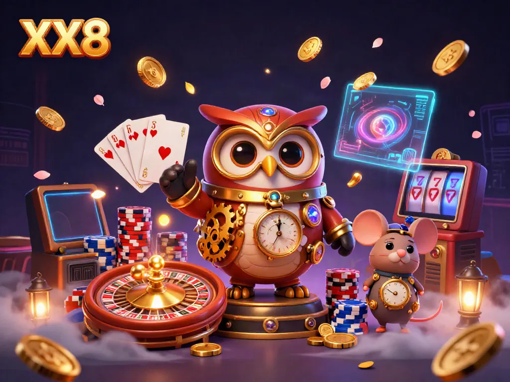 Engage in the electrifying world of XX8 with a thrilling casino adventure featuring animated characters and dynamic elements.