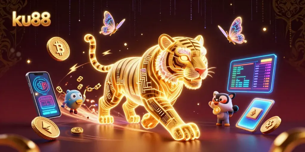 Experience thrilling gameplay at ku88 with holographic elements and vibrant casino energy.