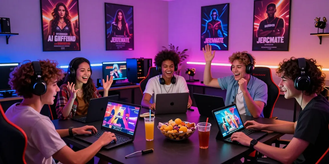 Friends enjoying free sex games together in a lively gaming room, showcasing fun and camaraderie.