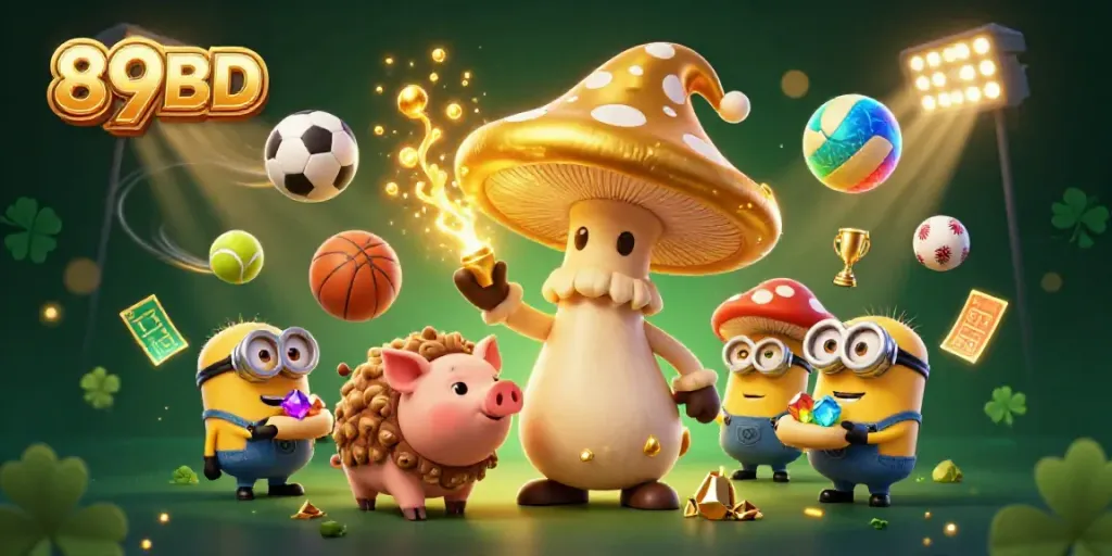 Experience the energetic world of sports betting with 89BD, showcasing dynamic characters and thrilling game elements.