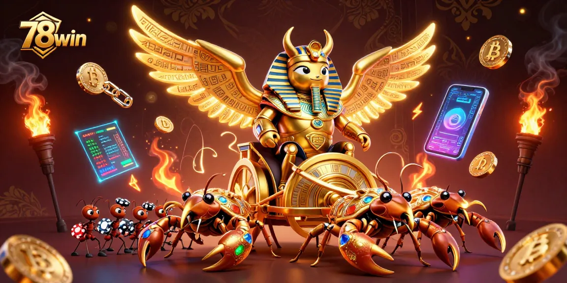 Experience the thrill of winning at 78win with a dynamic crypto casino illustration.