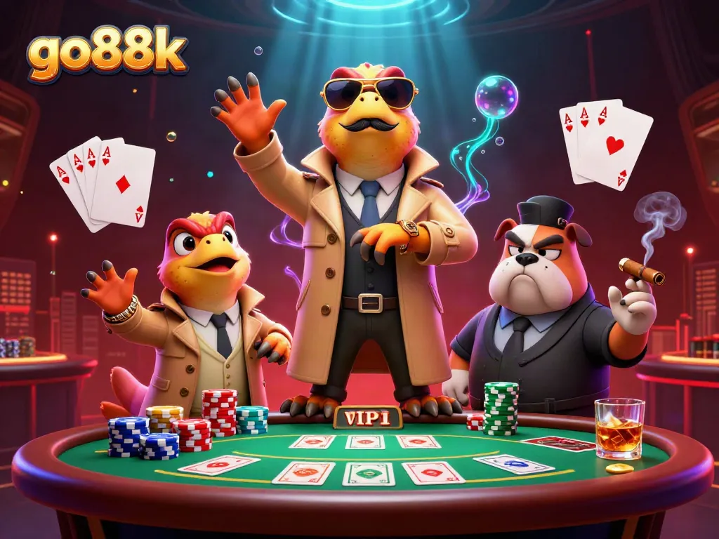 Experience go88k thrills with raptors in disguise at a VIP casino lounge.