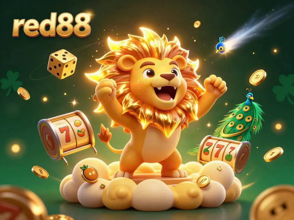 Experience thrilling gameplay at red88 with a vibrant 3D casino scene brimming with excitement.