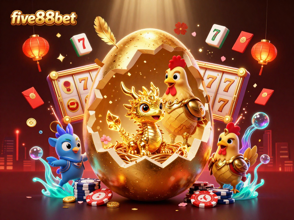 Experience the excitement of winning at five88bet with a magical casino scene filled with vibrant games.
