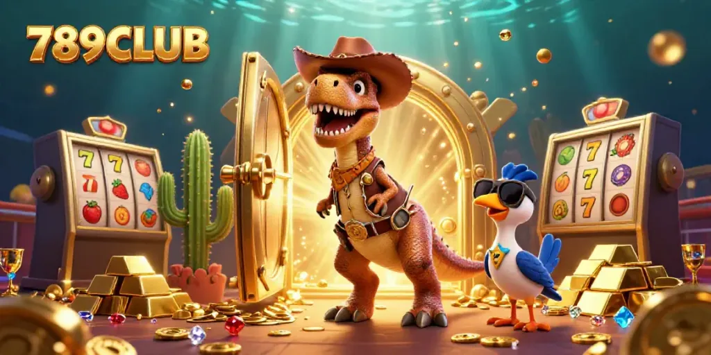 Engage with exciting games at 789CLUB featuring vibrant slot elements and cartoon character adventures.
