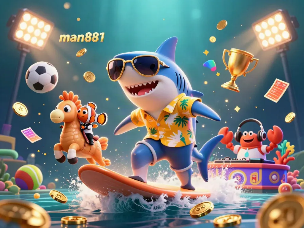 Engage in epic adventures at man881 with a vibrant 3D scene full of casino fun and excitement.